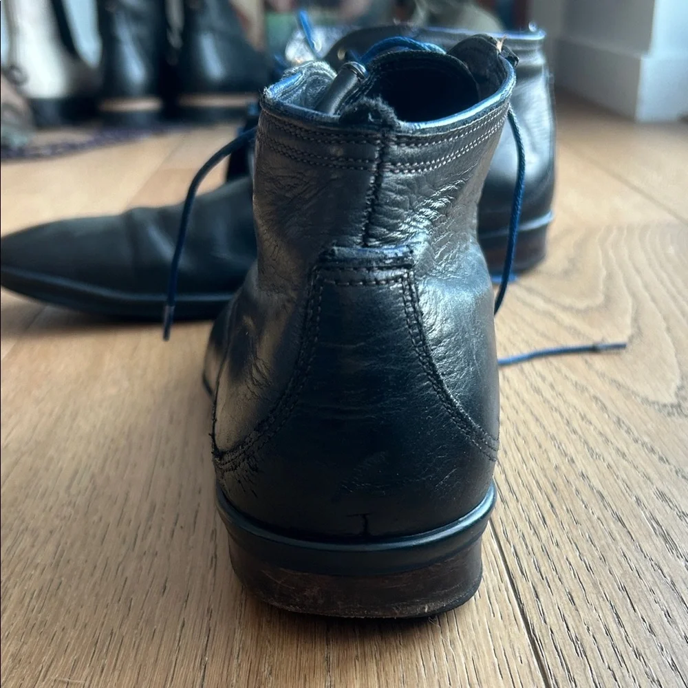Italian Black Leather low boots